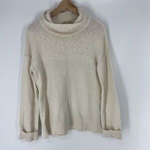 Soft Surroundings Sweater Size XS Ivory Vida Cowl Neck Knit Beach Dolman Sleeve